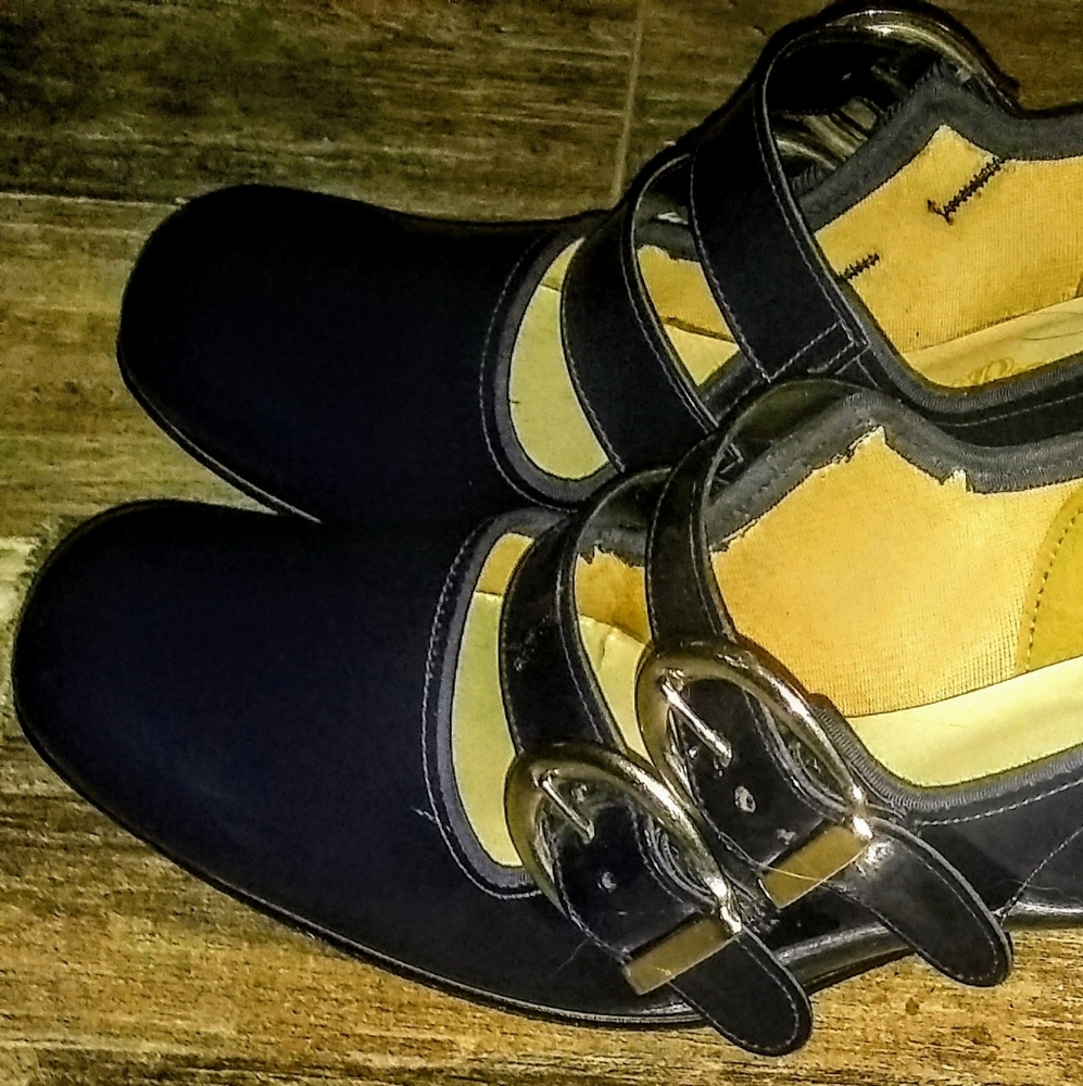 Vintage HiBrows Blue Patten Leather Mary Janes